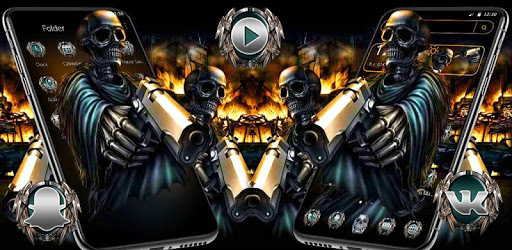 Fire Skull Gun Theme pc screenshot Fire Skull Gun Theme pc screenshot