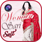 women saree suit photo montage icon
