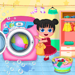 Mom Baby Clothes Washing Laundry icon