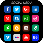 All Social Networks in one Text Video Call Chat icon