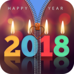 New Year 2018 Zipper Lock icon