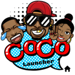 CoCo Launcher - Black Emoji, 3D Theme icon