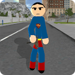 Stickman Superboy  Rope Hero Crime City icon