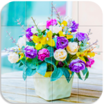 Tile Puzzle Flowers Bouquet icon