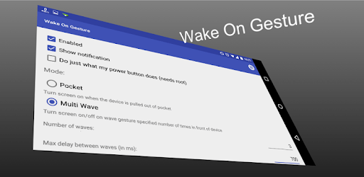 Wake On Gesture pc screenshot Wake On Gesture pc screenshot