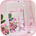 Pink Rose Eiffel Tower Theme icon