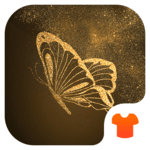 Glitter Golden - Butterfly Theme for Android icon