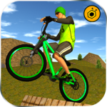 BMX Offroad Bicycle rider Superhero stunts racing icon