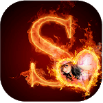 Fire Text Photo frames icon