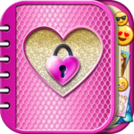Pink Diary with Lock Password for Girls icon