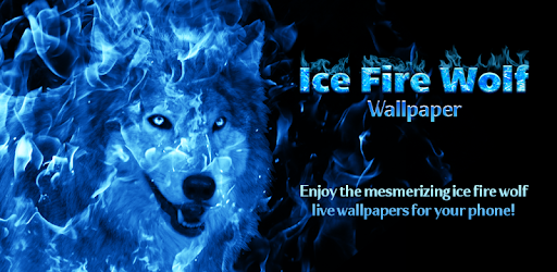 Ice Fire Wolf Wallpaper pc screenshot