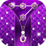 Purple Diamond Flower Zipper Lock Pattern icon