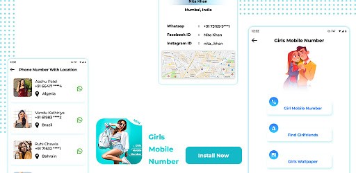 Girls Mobile Number Prank – Video Chat Love chat pc screenshot Girls Mobile Number Prank – Video Chat Love chat pc screenshot