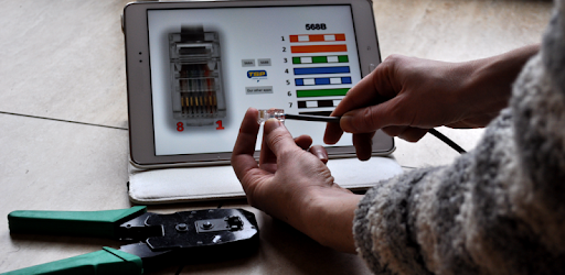 Ethernet RJ45 - wiring connector pinout and colors pc screenshot