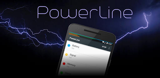 PowerLine: On screen battery, signal, data lines pc screenshot