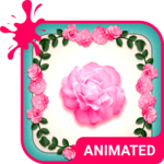 Pink Roses Animated Keyboard + Live Wallpaper icon