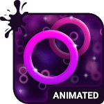 Purple Rings Animated Keyboard + Live Wallpaper icon