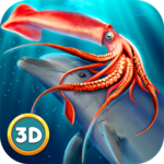 Squid Underwater Life Sim 3D icon