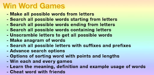 Win Word Games - Words Cheat, Word unscrambler pc screenshot