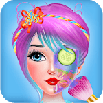 Cute Girl Face Makeover Spa Makeup Salon icon