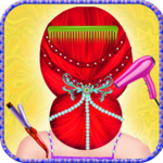 Fashion queen hairstyle salon icon