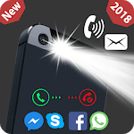Flash on Call and SMS: Automatic flashlight 2018 icon