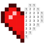 Coloring by numbers coloring books icon
