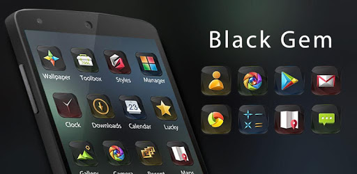 Black Gem Theme -ZERO Launcher pc screenshot