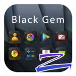 Black Gem Theme -ZERO Launcher icon
