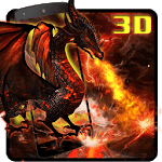 3D Fire dragon icon