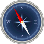 Compass with GPS icon