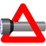 Torch and warning light icon