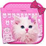 Cute Pink Bow Kitty Keyboard icon