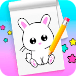 How to draw cute animals step by step icon