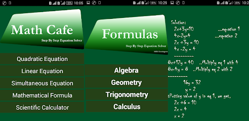 Math Cafe - Equation Solver pc screenshot Math Cafe - Equation Solver pc screenshot