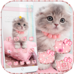 Pink Cute Kitty Cat Theme for pc icon