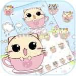 Kitty Love Cup Cat Theme for pc icon