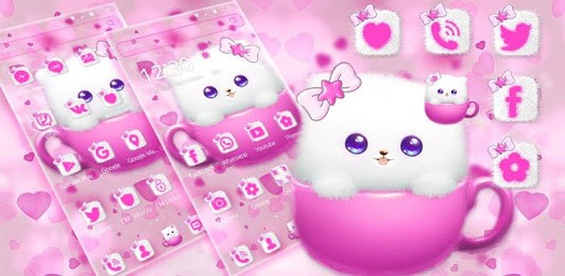 Kitty Theme Cup Cat Wallpaper pc screenshot