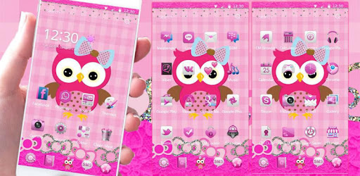 Pink Owl Theme Rosy Lace Bow pc screenshot Pink Owl Theme Rosy Lace Bow pc screenshot