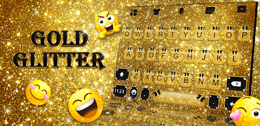 Golden Glitter Emoji Keyboard Theme pc screenshot Golden Glitter Emoji Keyboard Theme pc screenshot