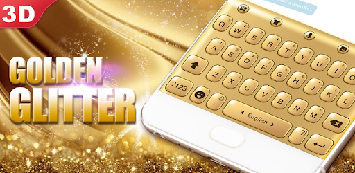 3D Golden Glitter Keyboard Theme pc screenshot