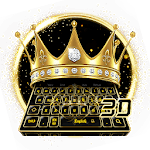 3D Golden Crown Keyboard icon