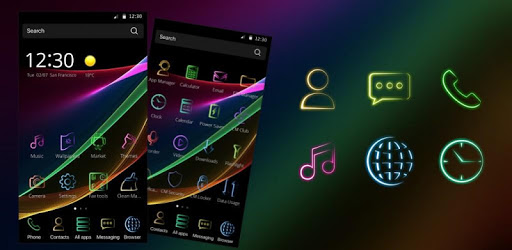 Hologram Neon Theme pc screenshot