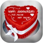 Name on Anniversary Cake icon