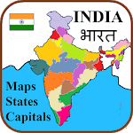 India States, Capitals, Maps - Hindi भारत का नक्शा icon