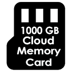 1000 GB Cloud Memory Card icon