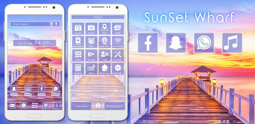 Beautiful Wallpaper SunSet Wharf Theme pc screenshot Beautiful Wallpaper SunSet Wharf Theme pc screenshot