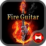 Stylish Theme Fire Guitar icon