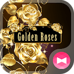 Beautiful Wallpaper Golden Roses Theme icon