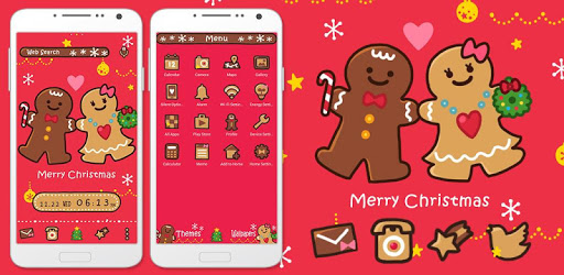 Cute Wallpaper Happy Gingerbread Men Theme pc screenshot